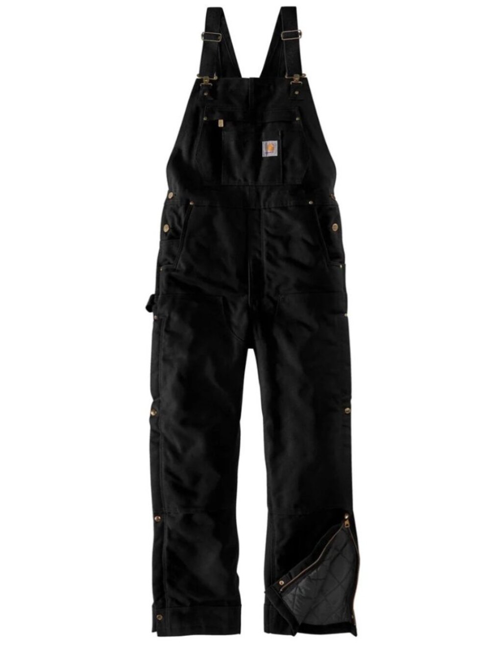 NWT‎ Carhartt Firm Duck Insulated Bib Overall Loose Fit Mens Large 104393 Black